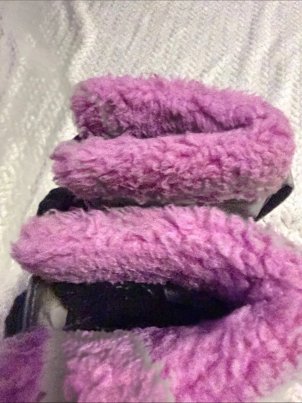 Sorel Kids Gray and Pink Fuzzy Cuff Snow Boot